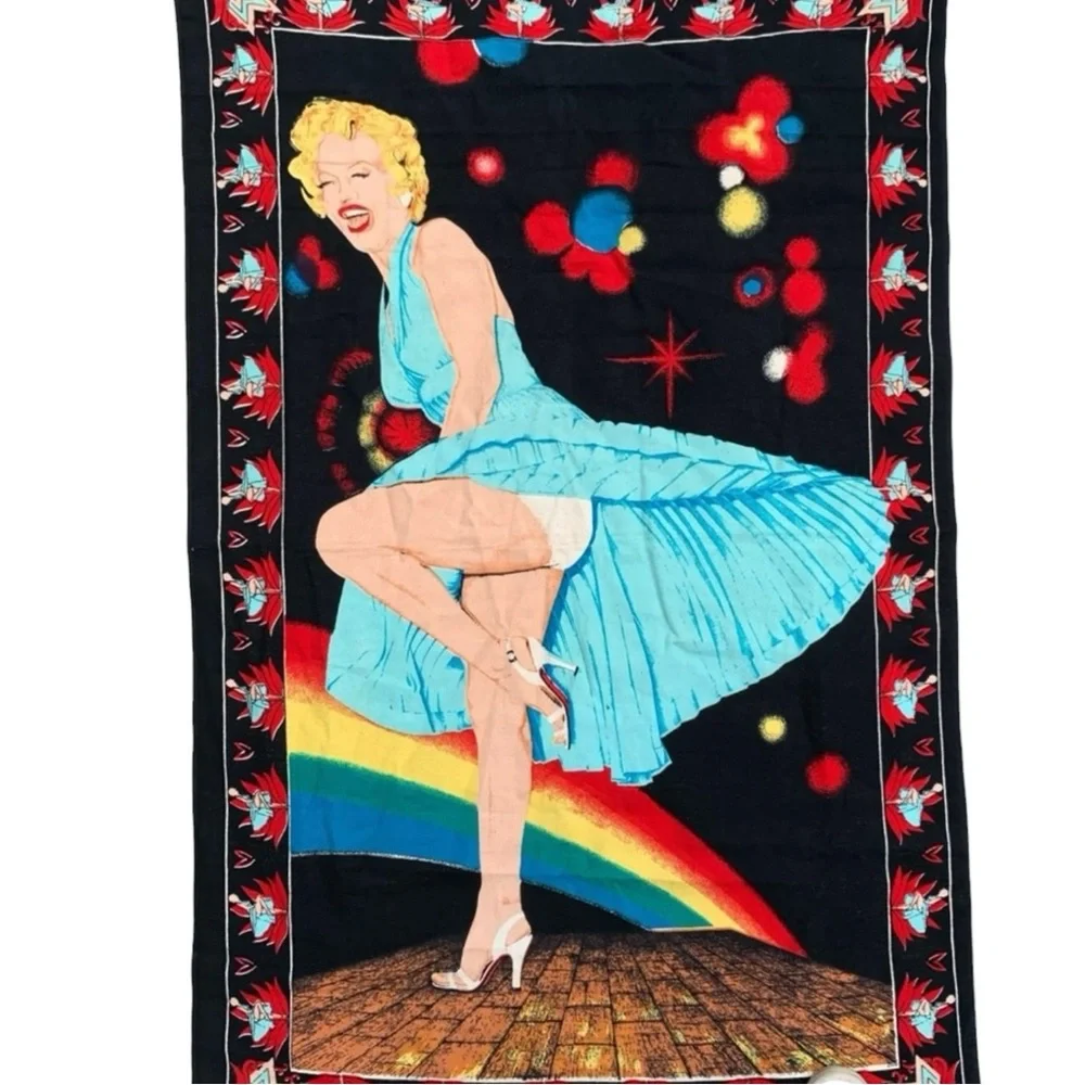 Vintage Marilyn Monroe Velvet Wall Tapestry Throw